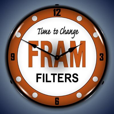 Fram Filters Lighted Wall Clock