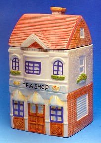 Country Village Tea Shop Cookie Jar