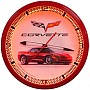 Corvette C6 Red Neon Wall Clock