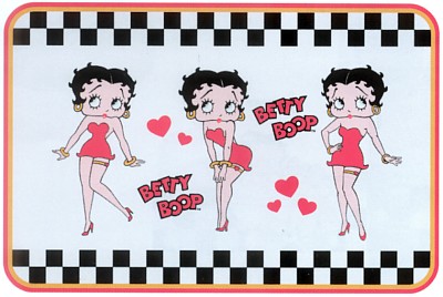 Betty Boop Checkerboard Bath Rug