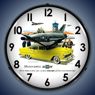 1955 Bel Air Convertible Lighted Wall Clock
