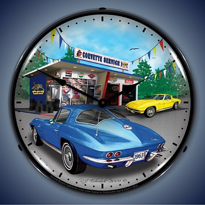 1963 Corvette Lighted Wall Clock
