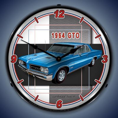 1964 Pontiac GTO Lighted Wall Clock