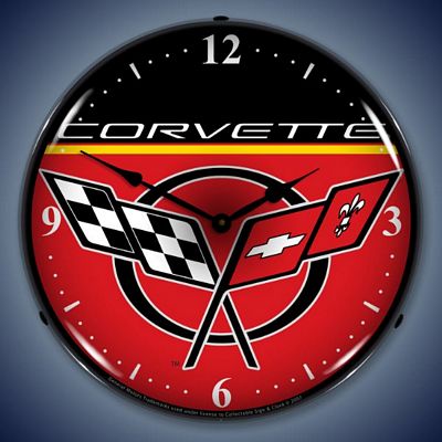 C5 Corvette Lighted Wall Clock