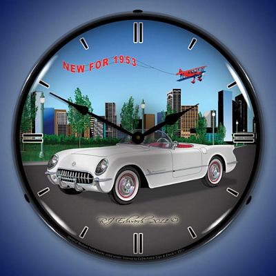 Corvette New For 1953 Lighted Wall Clock