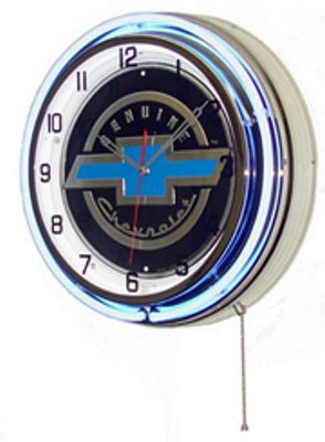 Genuine Chevrolet Double Neon Wall Clock