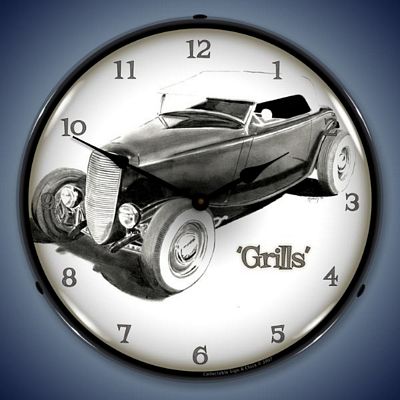 Grills Lighted Wall Clock