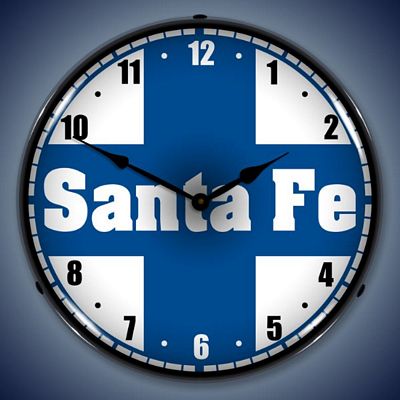 Santa Fe Railroad Lighted Wall Clock