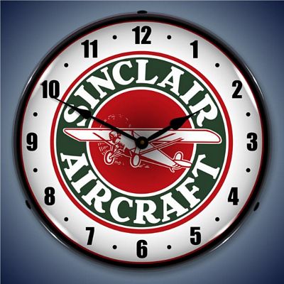 Sinclair Aircraft Lighted Wall Clock