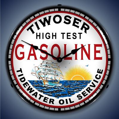 Tiwoser Gasoline Lighted Wall Clock