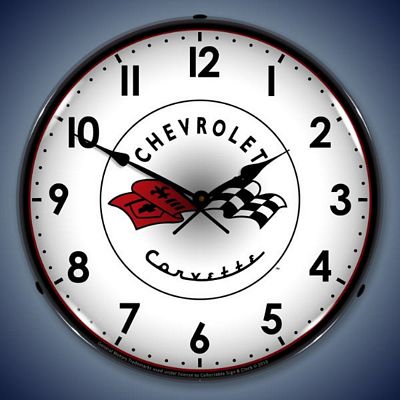 C1 Corvette Lighted Wall Clock