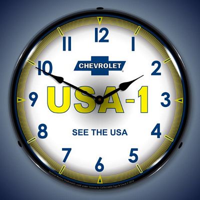 Chevrolet USA 1 Lighted Wall Clock