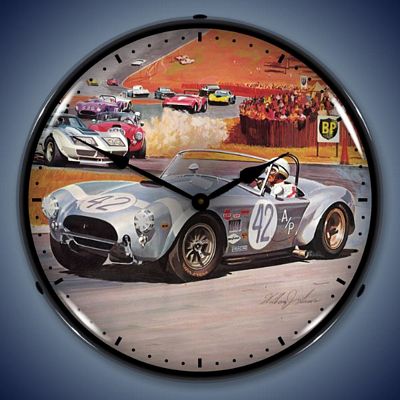 Cobra Racing Lighted Wall Clock