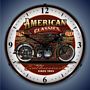 American Classic Motorcycle Lighted Wall Clock