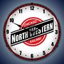 Chicago And North Western Railway Lighted Wall Clock