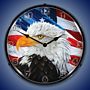 Let Freedom Ring Eagle By Jon Ren Lighted Wall Clock