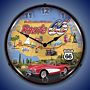 Route 66 USA Lighted Wall Clock
