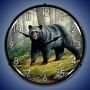 Woodland Morning Bear By Rosemary Milette Lighted Wall Clock