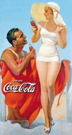 Coca-Cola At The Beach Tin Sign