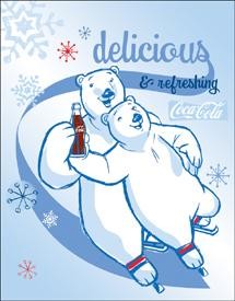 Coca-Cola Polar Bears Tin Sign