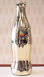 Coca-Cola 2002 Salt Lake City Winter Olympic Games Limited Edition Gold Plated Bottle