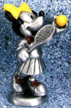 Minnie Tennis Pewter Figurine