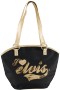 I Love Elvis Black And Gold Tote Bag