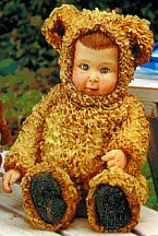 Anne Geddes Curly Fur Teddy Bear Figurine