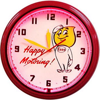 Esso Happy Motoring Neon Wall Clock