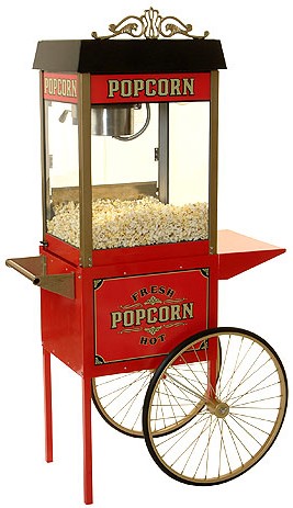 Street Vendor 8oz. Popcorn Popper With Antique Style Cart By Benchmark USA