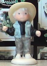Kim Anderson Child Dressed As Cowboy Mini Figurine