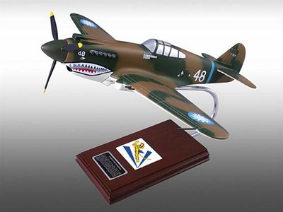P-40B Warhawk flown by Tex Hill 1/24 Scale Model Aircraft