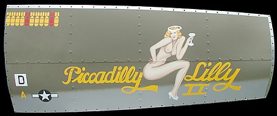 B-17g Picadilly Lilly II Aluminum Aircraft Nose Art Panel