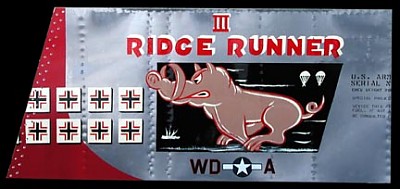P-51 Mustang Ridge Runner III Aluminum Aircraft Nose Art Panel