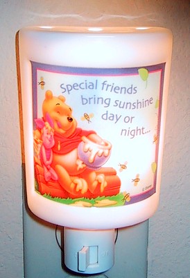 Winnie The Pooh And Piglet Ceramic Night Light