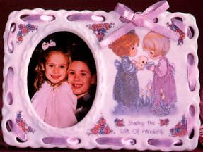 Precious Moments Girls With Kitten Photo Frame