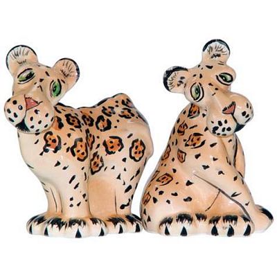 Safari Leopards Salt And Pepper Shakers by Lynda Corneille