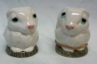 Rabbits Pot Belly Salt And Pepper Shakers
