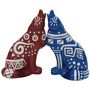 Call Of The Wolf Tribal Art Salt And Pepper Shakers