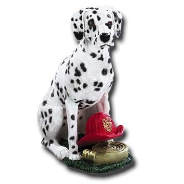 Dalmatian With Fire Equipment Adult Dog Figurine