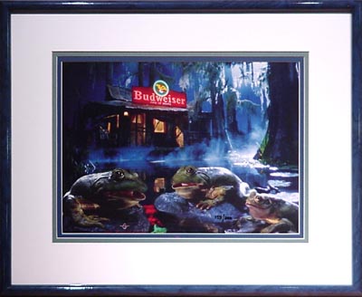 Budweiser Frogs Advertising And Animation Art Cel